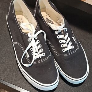 Vans Black and White Canvas Shoes